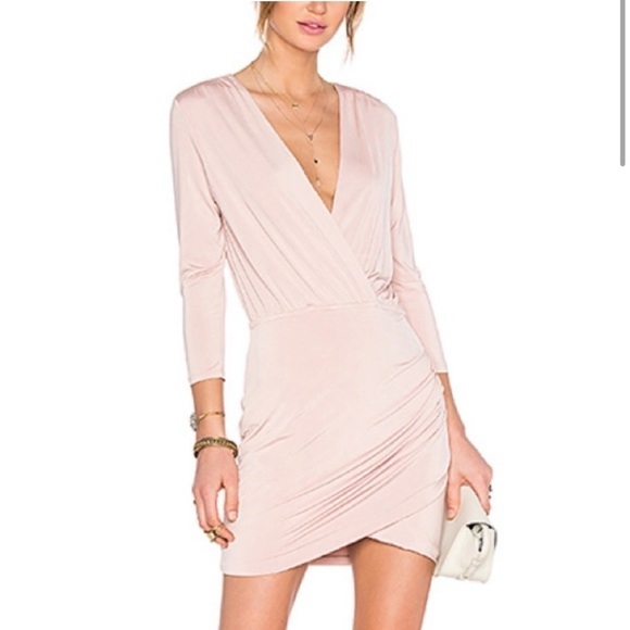 Lovers + Friends Dresses & Skirts - Lover + Friends Love Happy Mauve Pink Bodycon Long Sleeve Mini Dress Small